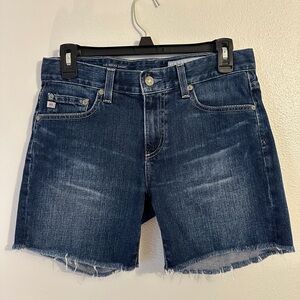 AG Adriano Goldschmied The Becke Relaxed Slim Denim Shorts Size 25 Raw Hem